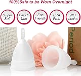 M MUNCASO Menstrual Cups 2Pcs Reusable Soft Silicone Sensitive Cup S view 3