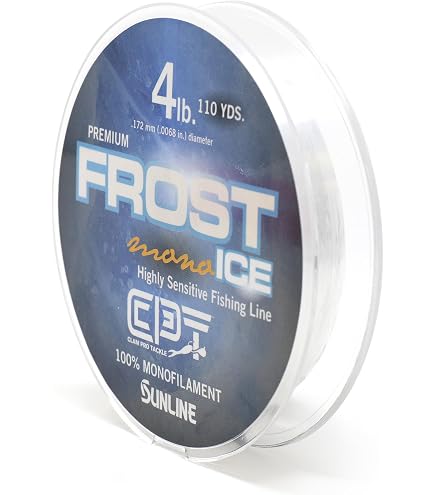 Clam Pro Tackle Frost Braid Ice Fishing Line - 4lb Test, 1lb Diameter, Smoke Color, 50 Yards