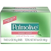 Palmolive Bar Soap, Mild Classic Scent - 2 Count (36 Pack) | Bulk Size, Soap Bar, Natural Moisture, Skin Care Product, Shower and Bath Bar, Gentle Cleansing, Mild Family Soap