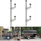 OUTPRIZE Aluminum Side Mount Ladder Rack for Open Enclosed Trailer | Adjustable Lightweight Rustproof, 150 LBS Capacity - Carry 1 Ladder