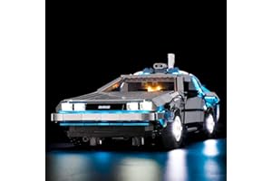 BRIKSMAX Light for Back-to-The-Future-Time-Machine 10300 - LED Lighting Kit Compatible With Lego Creator Expert - Not Include the Lego Set