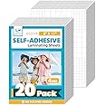T&W SAME FILM Self Adhesive Laminating Sheets, 4mil, 8 x 11 Inch No Heat Laminating Sheets, Self Sealing Laminating Sheets for Laminator, Round Corner, No Heat, No Machine Needed-20 Pack