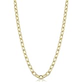 14k Yellow Gold Filled 5 mm Parallel Cable Link Chain Necklace for Men and Women (16, 18, 20, 24 or 30 inch)