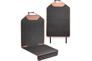 Owleys Set Car Seat Protector & Seat Back Protector Hexy One - Kick Mat Back Seat Protector Hexy - Waterproof & Non-Slip Car Seat Protector