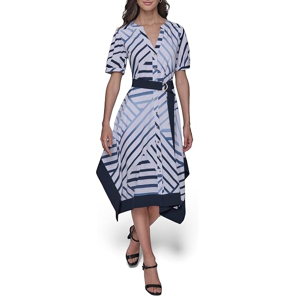 karl lagerfeld paris women's puff-sleeve belted a-line dress KARL LAGERFELD Paris Women's Dresses a line,Black,14 at Amazon Women's Clothing store