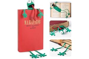 CHARYSIM Crochet Bookmark Cute Frog Bookmarks for Book Lovers, Kawaii Personalized Book Marker, Christmas Gifts for Women, 3D New Year Birthday Gifts for Teachers/Student