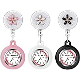 AGEN KGEN 3X Retractable Nurse Watch for Nurses Doctors, Clip-on Hanging Lapel Nurse Watch Silicone Cover Brooch Fob Pocket Watch Badge Reel