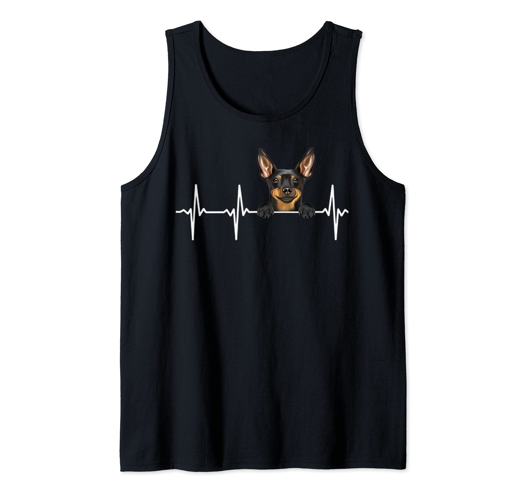 Funny Dog Heartbeat For Miniature Pinscher Lovers Tank Top