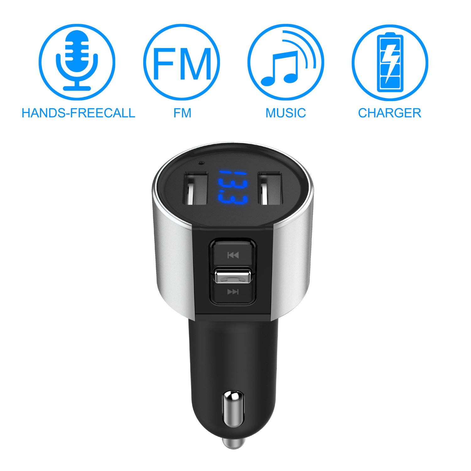 定期入れの V 車充電器デュアルusb出力5 3 4 B076j6lhjx Fm送信機 Androidデバイスwith Ios Mp3アダプタany Aポートコールスマートハンズフリーbluetooth Fmトランスミッタ Jurnal Ulb Ac Id