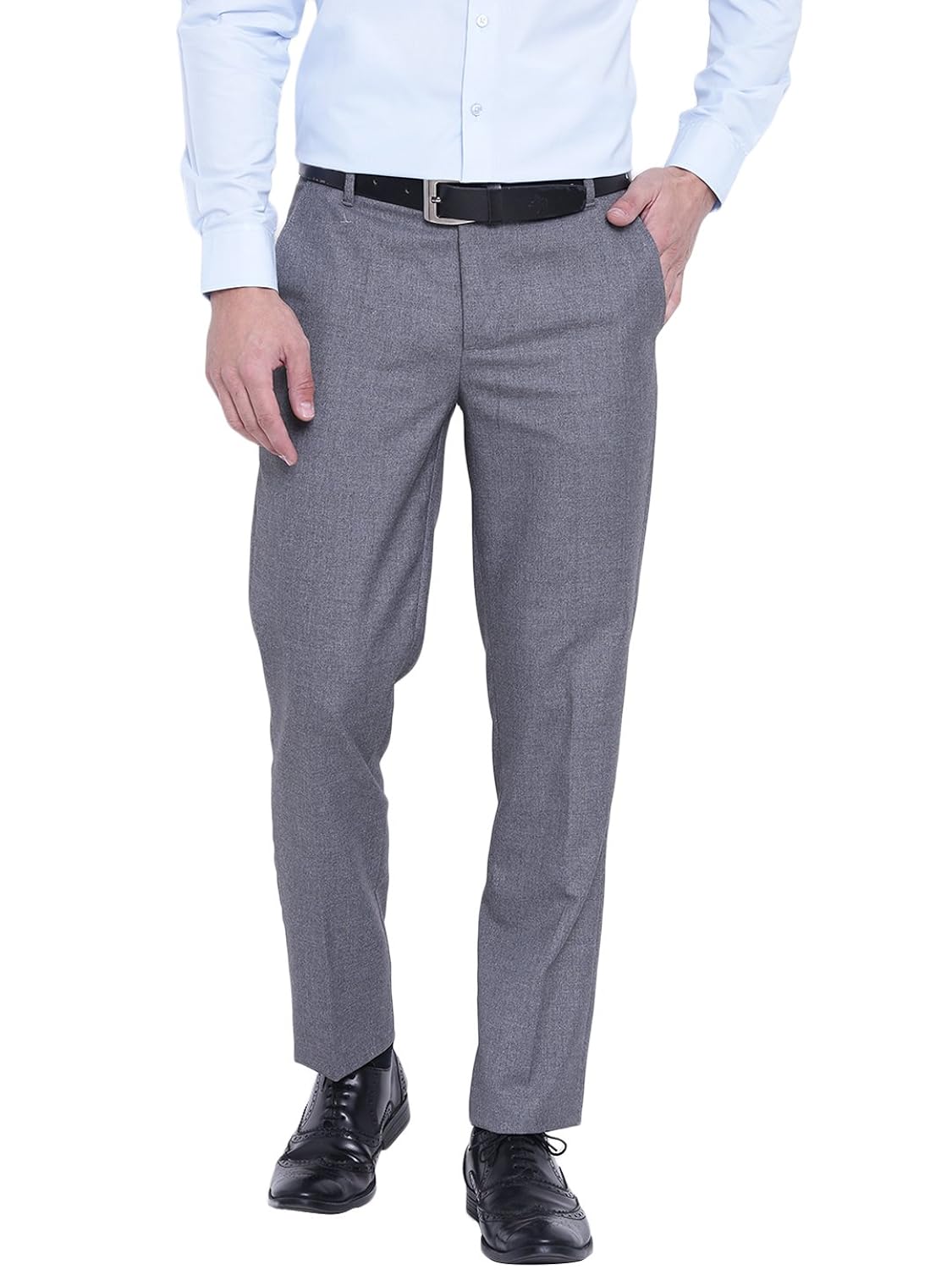 d52 men's grey formal trousers