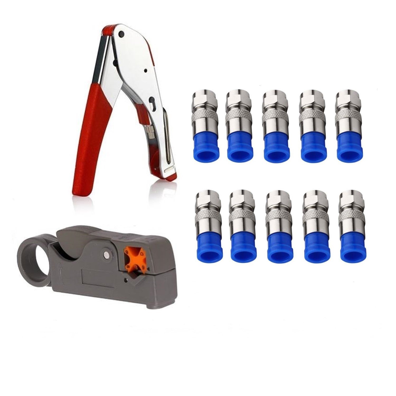 Coaxial Cable Kit, Coax Cable Kit Coaxial Cable Tool Kit With 20 F-Type...