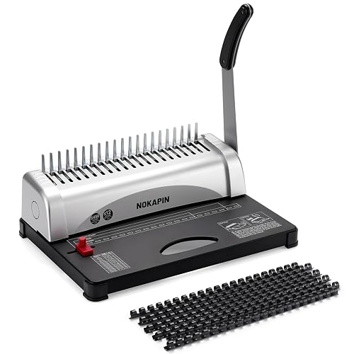 Binding Machine,Book Binder Machine 21-Holes, 450 Sheets,Comb Binding ...