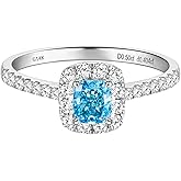 LynChoe Halo 14k White Gold 0.5 to 2.5 Cttw IGI Certified LAB Grown Diamond Engagement Rings with Side Stones, Anniversary Wedding Promise Rings Jewelry Gifts for Women, Clarity VS1-VS2, D E F Color