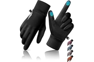 rivmount Water-Resistant Winter Gloves Touch Screen, Women Men Thermal Warm Gloves Suit for Cold Weather Running, Cycling, Hiking, Bike, Ski, Snow, Driving, Work, Outdoor Size S M L XL XXL Black Gray