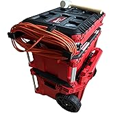 Extension Cord Holder Accessory for Milwaukee Packout Toolbox, Cable Organizer Heavy Duty Brackets (Black)