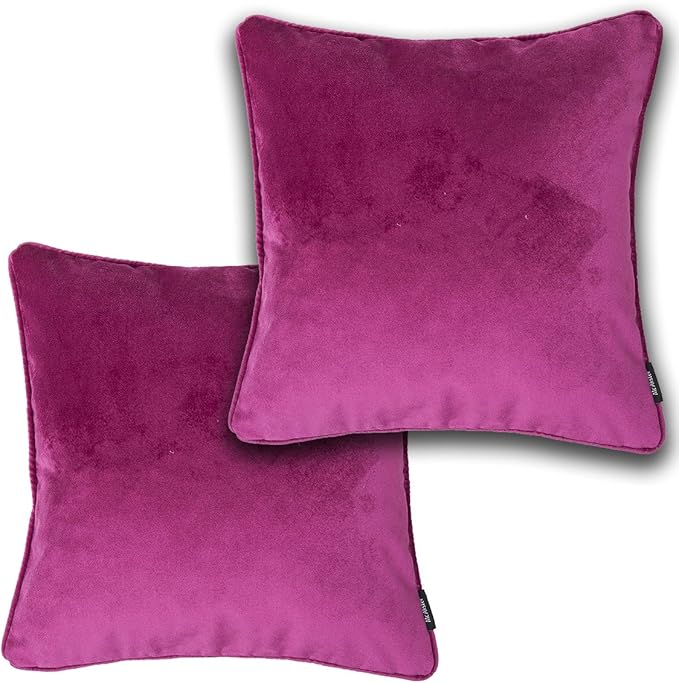 Amazon Com Mcalister Textiles Matt Velvet Pillow Case Set Of 2