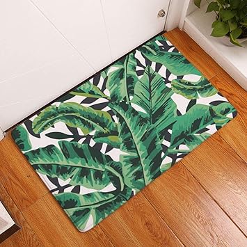 Baisheng Green Plant Pattern Rutschfeste Badematte/Küchendecke
