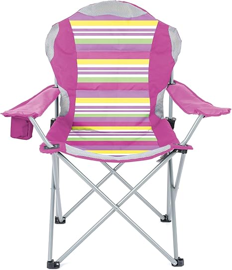 pink folding camping chair