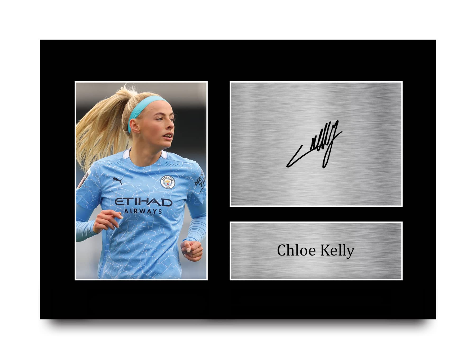 HWC Trading A4 Chloe Kelly Womens Manchester City Gifts Printed Signed Autograph Picture for Football Fans and Supporters - A4
