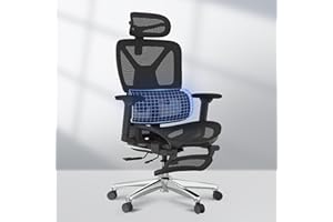 FLEXISPOT ErgoX Premium Ergonomic Office Chair with Footrest- Adjustable 3D Armrests, Dynamic Lumbar Support, Recline & Tilt Function, Mesh Seat, for Home & Office Use,Black