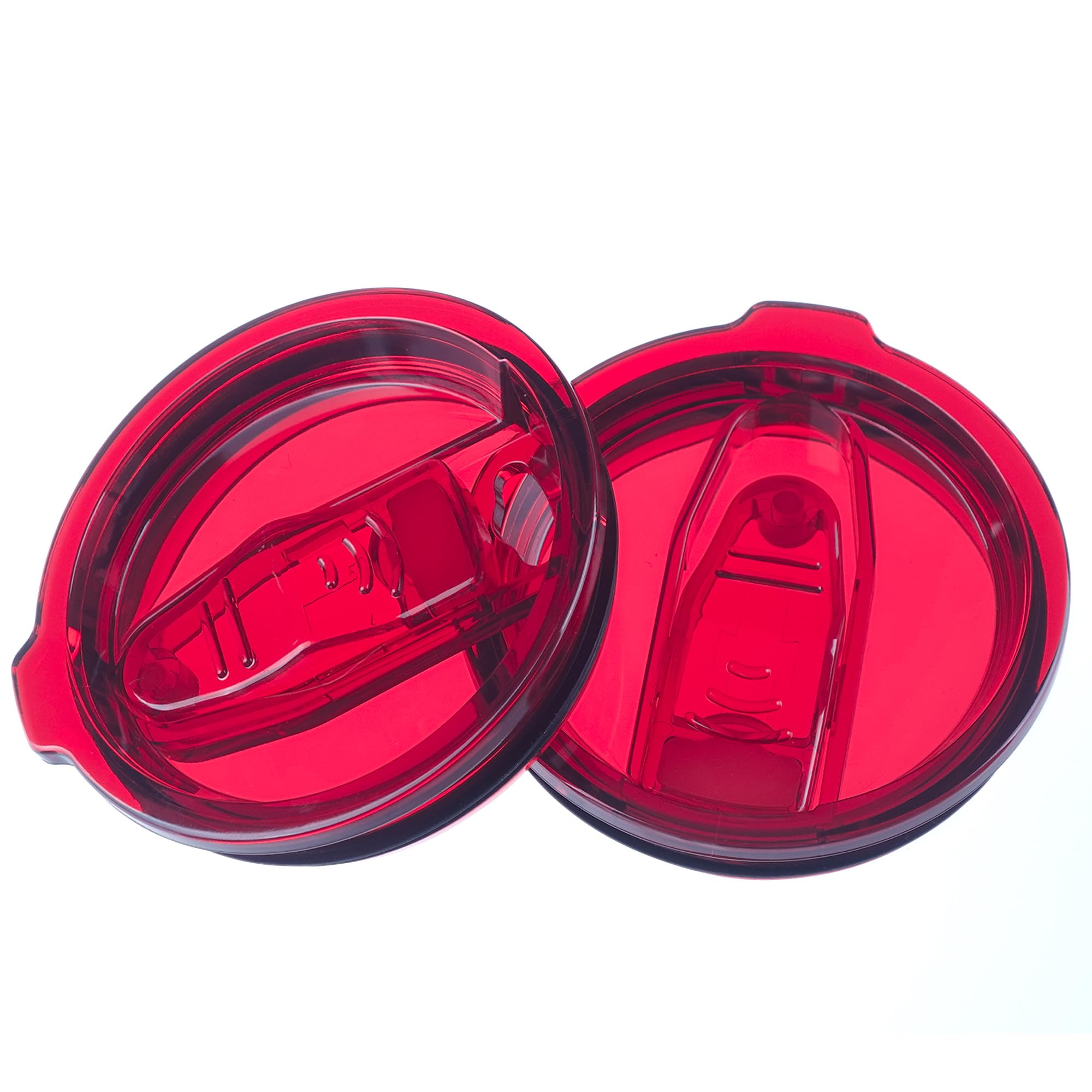 AICMEI 2 Replacement Lids for Stainless Steel Travel Cup, Leak and Spill resistant Lid for 30 oz or Others of Insulated Mugs With an Inside Diameter of 3.7-3.74 Inches(Red)