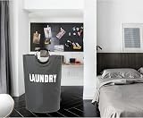 DOKEHOM 160L XXL Laundry Basket Collapsible Foldable Dark Grey view 7