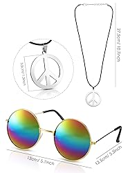 Norme 4 Pieces Halloween Hippie Costume Set Include