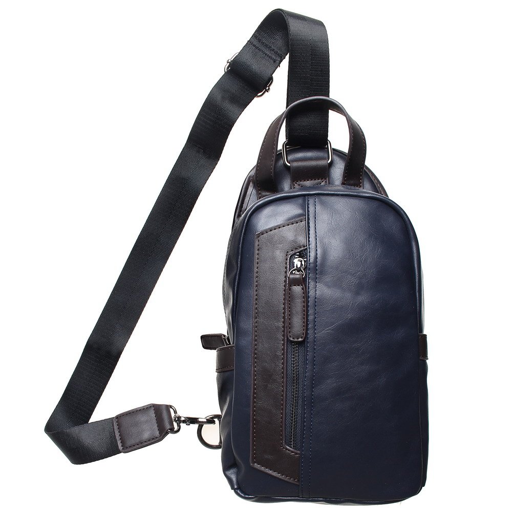 The Seventh Leather Sling Bag, Vintage Chest Shoulder Backpack Sling Satchel Bag for Hiking Camping Travel Outdoors for men