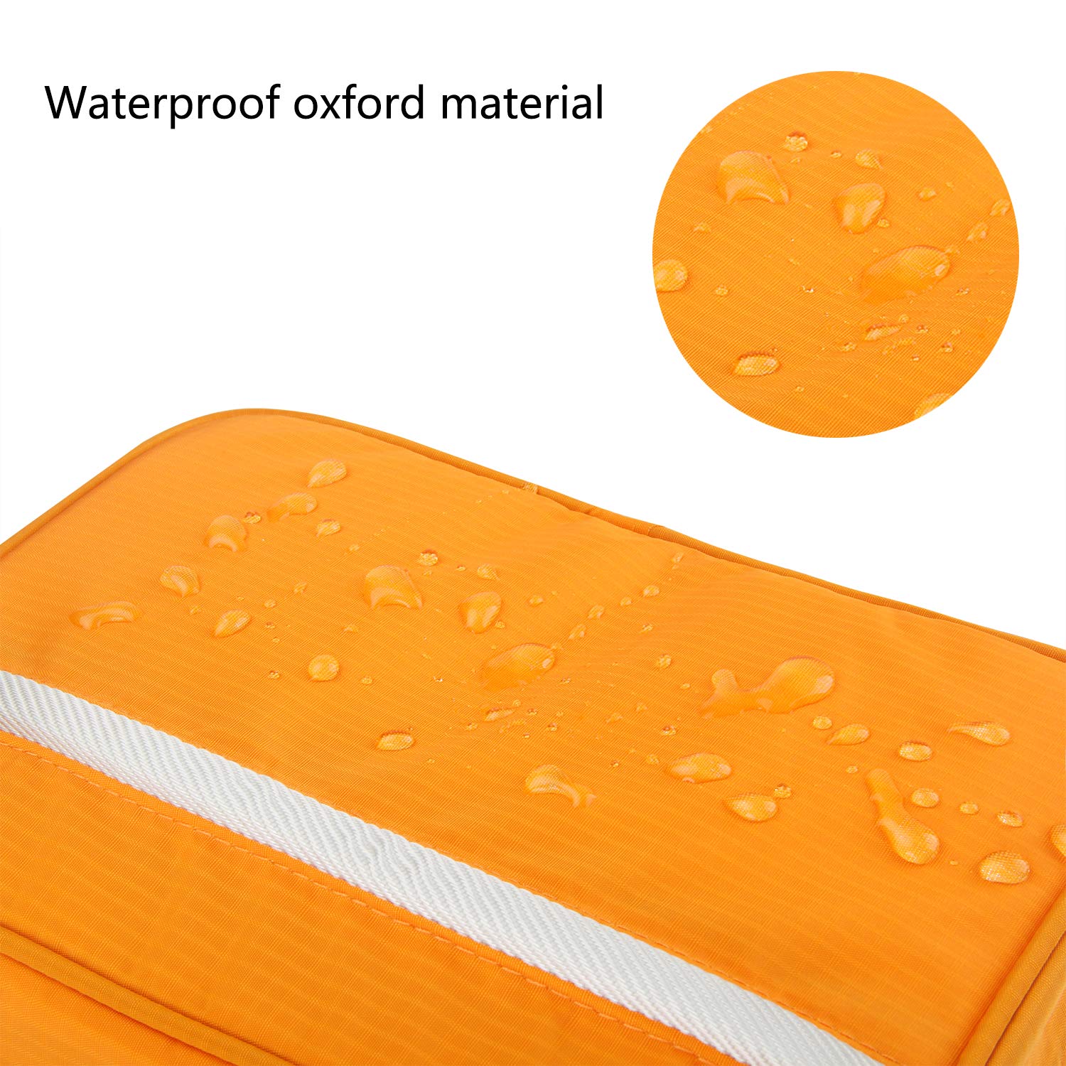 MONSTINA Travel Toiletry Bag Cosmetic Organizers with Hanging Hook Use in Hotel, Bathroom(Orange) : Beauty