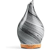 Porseme 280ml Essential Oil Diffuser Glass Color Changing Aroma Air Diffusers Aromatherapy Ultrasonic Cool Mist Humidifier 7 Running Hours Waterless Auto-Off for Sleeping, Yoga, Office, Spa (Ink)