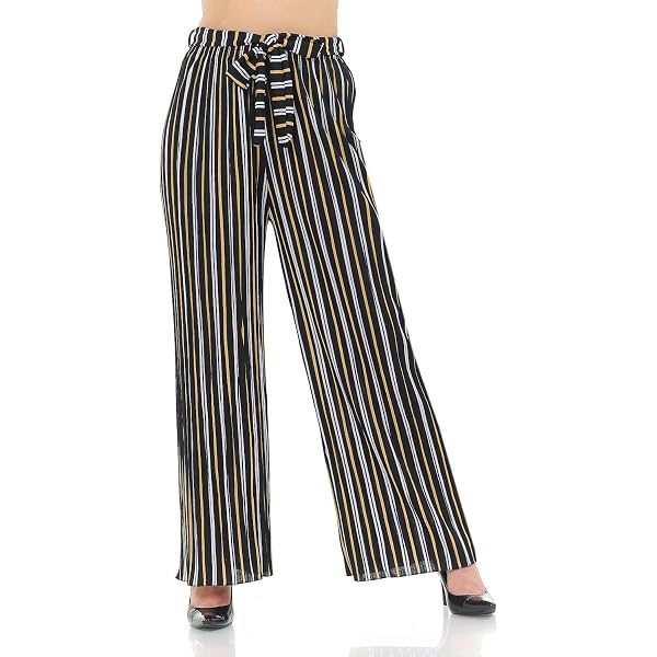 Mzkdieey Pantalones Palazzo De Pierna Ancha Para Mujer, Cintura Alta, Ajustables, Con Nudo De Lazo, Pantalones Largos Hasta El Tobillo, Pantalones De Lápiz Con Bolsillos, Beige