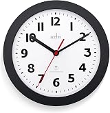 Acctim Parona Radio Controlled Wall Clock 23cm Diameter Black