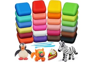 Magic Clay - Air Dry Clay 24 Colors, Modeling Clay for Kids with Tools, Soft & Ultra Light, Toys Gifts for Age 3 4 5 6 7 8+ Y