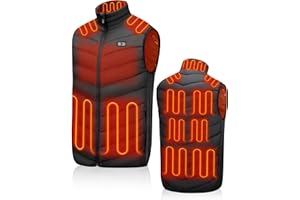 TODWARM Heated Vest for Men, Lightweight Electric Heating Vest with 11 Heat Zones, Battery Pack Not Included