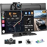 Carplay Screen for Car 11.5" Largest Wireless HD Screen for Carplay & Android Auto Car Stereo with 4K Dash Cam 1080P Backup C