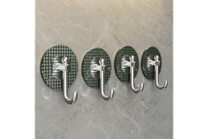 4-Pack Adhesive Wall Hooks - 4 Color Options Waterproof Hangers for Bathroom, Kitchen, Home | Heavy Duty Sticky Hooks for Tow