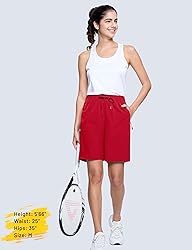 MAGCOMSEN Womens Hiking Shorts with Elastic