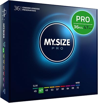 MY.SIZE PRO Condom Size 1 47 mm 36 Condoms Custom Fit Vytex Latex