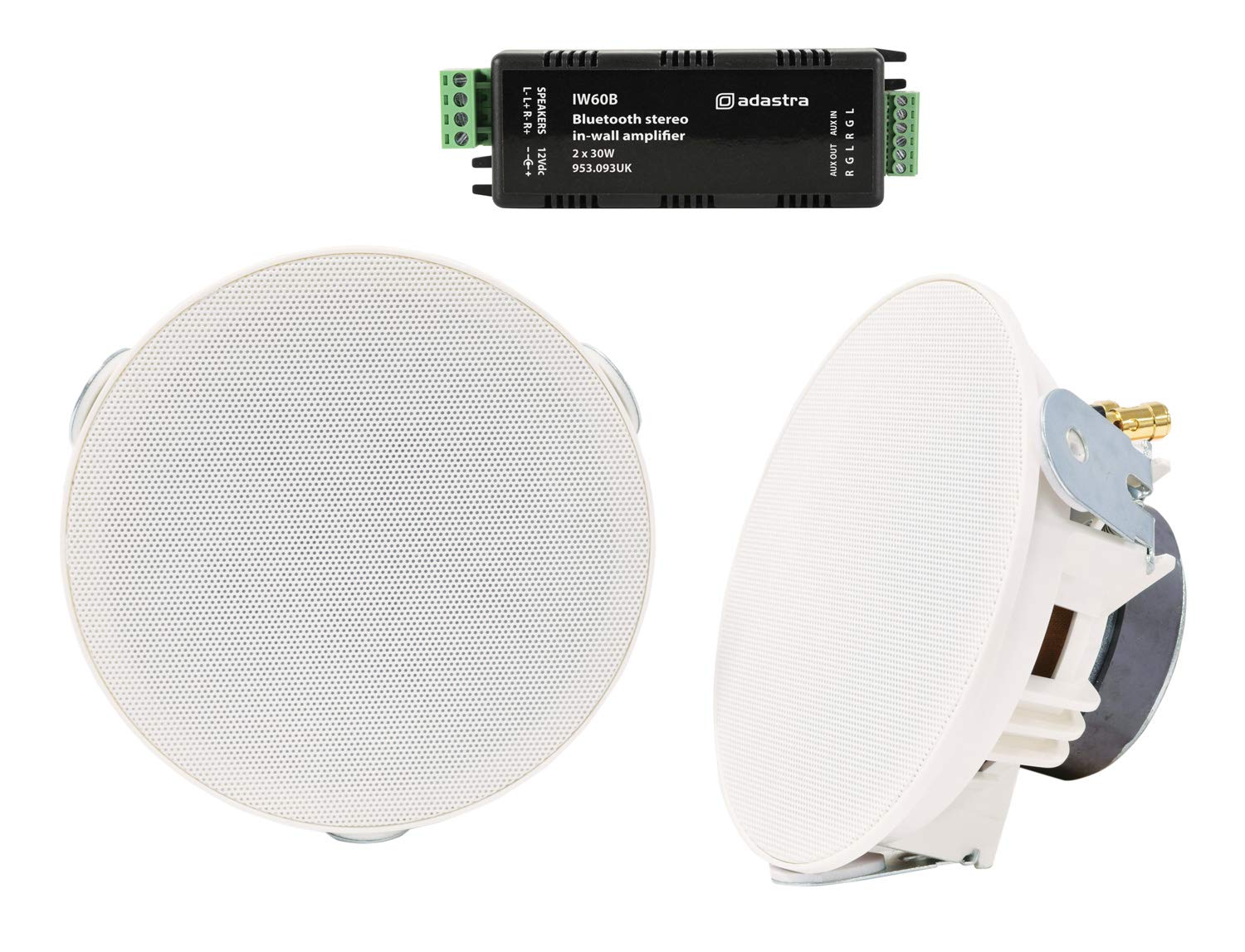 Adastra | Speaker & In-Wall Amplifier Set | 60W bluetooth Connectivity