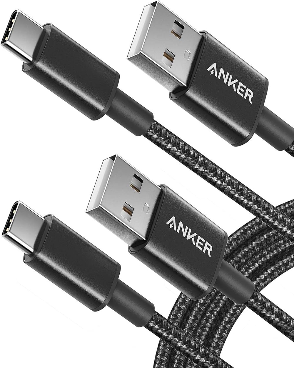 Anker USB C Charger Cable 6ft Braided 2 Pack USB A to USB C for iPhone Samsung