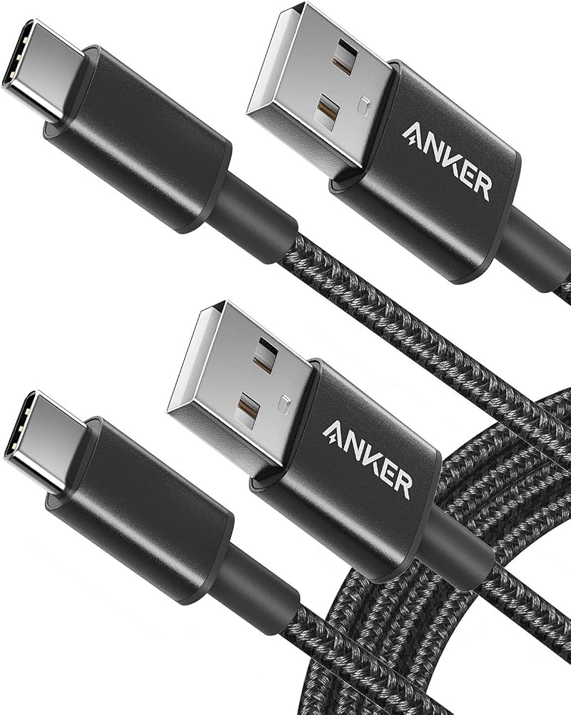 Anker USB C Charger Cable 6ft Braided 2 Pack USB A to USB C for iPhone Samsung