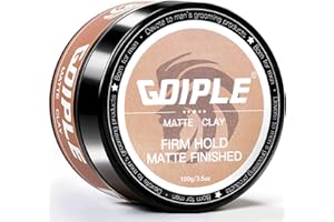 GOIPLE Hair Styling Clay, Matte Finish Hair Paste for Men, Water Based Matte Texture, Clay Pomade Ideal for All Men's Hair Types 100g (3.5oz)