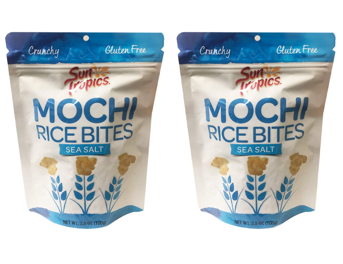 Sun Tropics Crunchy Gluten Free Japanese Mochi Rice Bites Pack 3.5oz, 2 Pack (Sriracha) Amazon