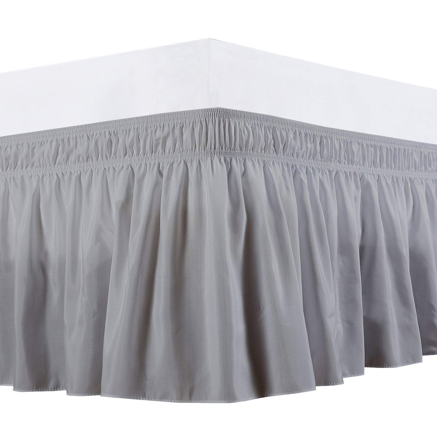 Cottingos Wrap Around Bed Skirt, Easy Fit Elastic Dust