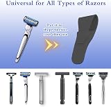 TIESOME 2pc Silicone Shaver Case Portable Waterproof Manual Razor Holder Travel view 3