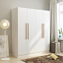 Amazon.com: Homsee White Wardrobe Armoire Wooden Closet with