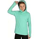 beautyin Boys Rash Guard Hoodie Long Sleeve Swim Shirt UPF 50+ Sun Protection Fishing Shirts 7-16Years
