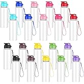 Kifmurase 20 Pack Plastic Water Bottle Bulk 17 oz Gym Sport Adults Reusable Large Bottles with Leak Proof Flip Top for Adults Fitness Travel School Party Outdoor (Assorted Color)