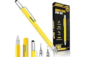 ALINGOTU Christmas Gifts Stocking Stuffers Gifts for Men Dad-6 in 1 Multitool Pen Construction Tools,Valentines Day Gifts for Him/Her, Gifts for Dad, Birthday Gifts for Men, Cool Gadgets for Men Unique