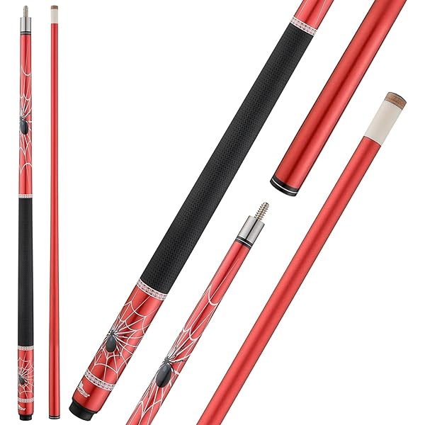 Premium Carbon Fiber Billiard Cue - 1/2 Pool Stick For 9 & 8 Ball Games G 601099630855990
